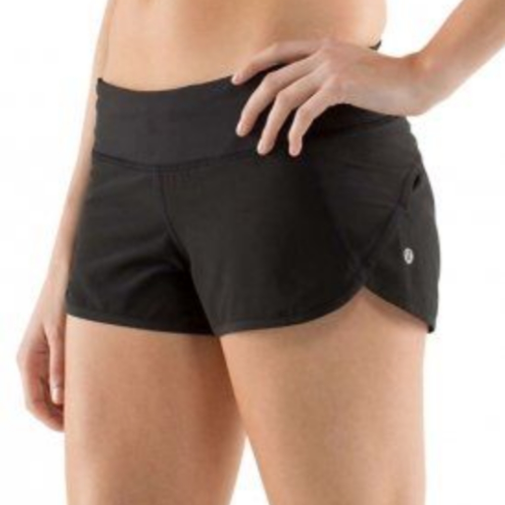 Lululemon black speed shorts